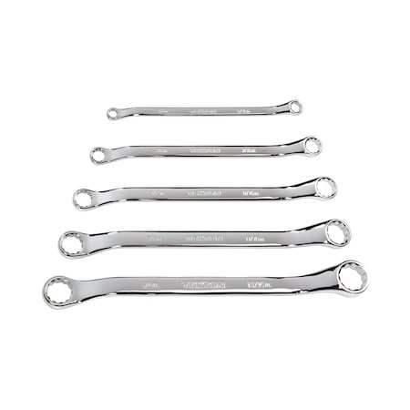 Tekton 45-Degree Offset Box End Wrench Set, 5-Piece (1/4-13/16 in.) WBE23005